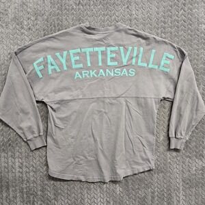 Spirit Jersey Fayetteville Arkansas Long Sleeve Shirt Adult Size Small Gray